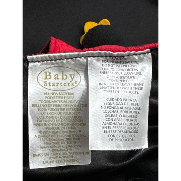 Baby Starters Plush Halloween Vampire Monster Security Blanket 12"Snuggly Lovie - Picture 6 of 7